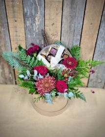 Hat Box Arrangement with chocolates