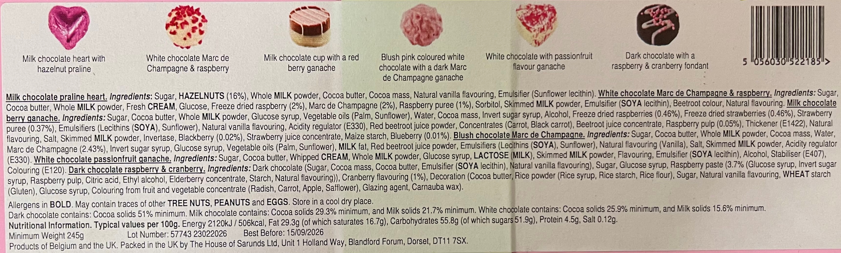 Bag Arrangement with chocolates