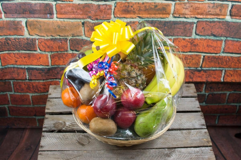 Wrapped Fruit Basket