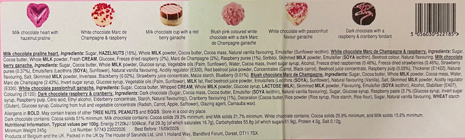 Bag Arrangement with chocolates